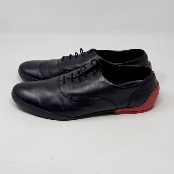 Camper Romain Kremer Oxford Shoes Mens 12 EU 46 Black Leather Red Heel Hipster main image 15